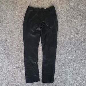 Burberry Black Leather Pants Women